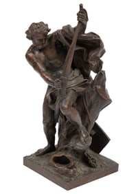 Cast Bronze Figure of Ulysses Stringing His Bow
