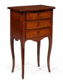 French Provincial Fruitwood and Marquetry Stand