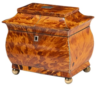 Georgian Tortoiseshell Tea Caddy