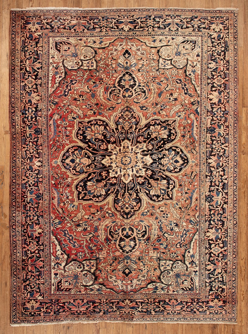 Persian Carpet: Persian Carpet , central medallion, 9 ft. 7 in. x 13 ft. 1 in.