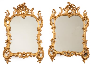 Pair of Louis XV Giltwood Mirrors