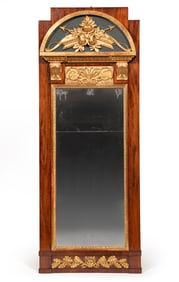 Empire Parcel-Gilt and Mahogany Pier Mirror