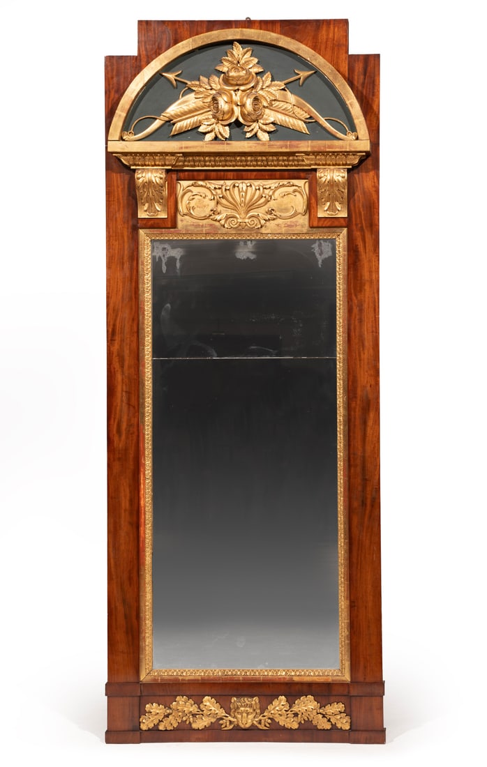 Empire Parcel-Gilt and Mahogany Pier Mirror (1 of 3)