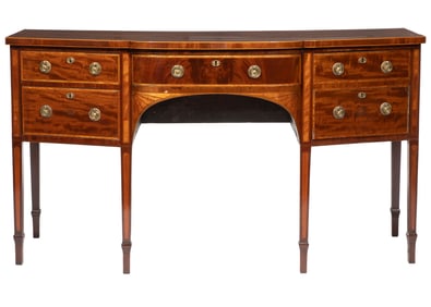 George III Satinwood Inlaid Mahogany Sideboard