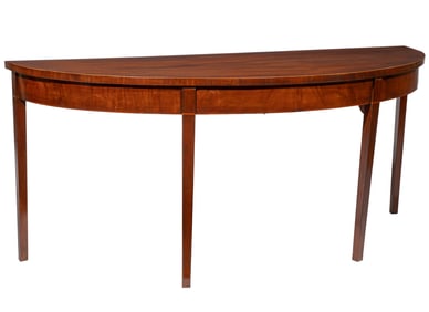 Georgian Mahogany Demilune Console