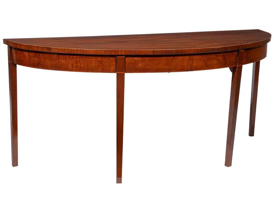 Georgian Mahogany Demilune Console (1 of 3)