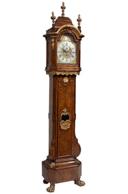 Fine Dutch Burl-Walnut Musical Tall Case Clock