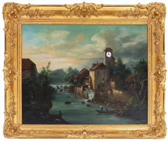 Continental School Musical Tableau-Horloge