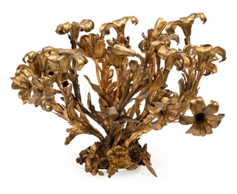 Large Beaux Arts Gilt Bronze Fourteen-Light Candelabrum