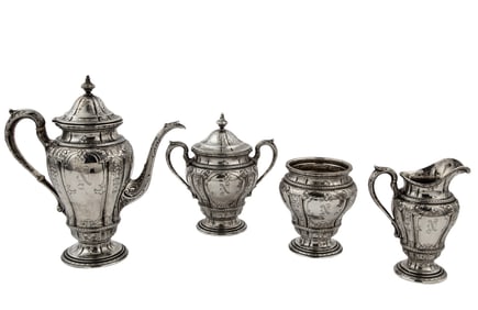 Fine American Sterling Silver Four Piece Coffee Service