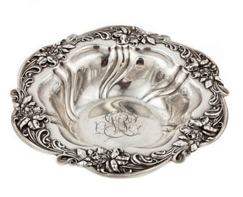 American Art Nouveau Sterling Silver Centerbowl