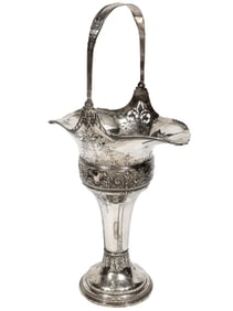 Monumental Antique Gorham Sterling Silver Bride's Basket