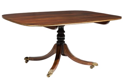 Regency Parcel Gilt Palisander Tilt Top Table