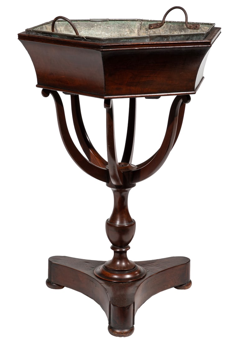 Regency-Style Carved Mahogany Jardiniere (1 of 3)