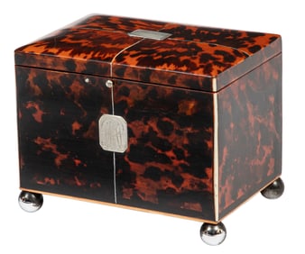 Georgian Tortoiseshell Tea Caddy