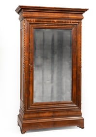 American Late Classical Carved Mahogany Armoire