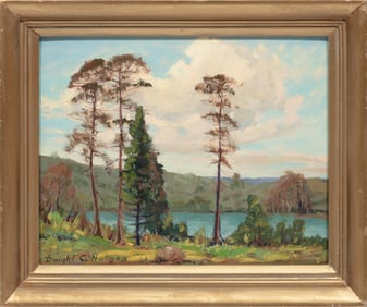 Dwight Clay Holmes, American/Texas 1900-1986, ?Northern Florida?, oil on canvas board, 8 x 10 in.