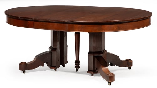 American Late Classical Mahogany Extension Dining Table