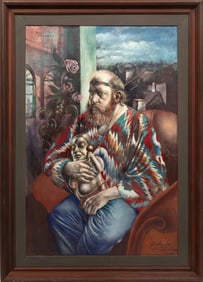 Noel Rockmore, American/Louisiana 1928-1995, ?Rev. Mike Stark?, oil on canvas, 50 x 33 1/4 in. (127