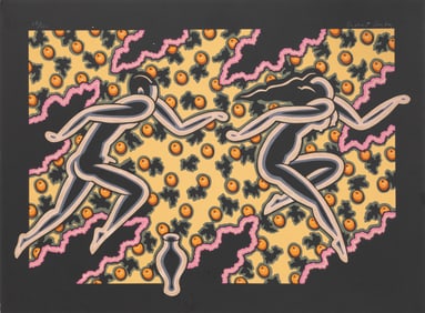 Robert Gordy, American/Louisiana 1933-1986, ?Hot Pursuit?, silkscreen, Sheet: 22 3/8 x 30 1/4 in.