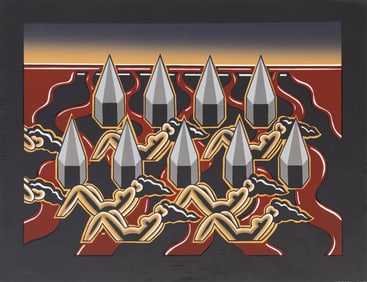 Robert Gordy, American/Louisiana 1933-1986, ?Le Parc?, silkscreen, Sheet: 24 x 31 in. (61 x 78.7