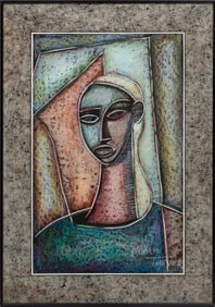 William Tolliver, American/Louisiana 1951-2000, ?Woman with Blonde Hair?, pastel on board, 30 x 20