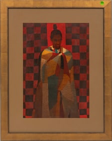 Henry Casselli, American/Louisiana b. 1946, "Untitled: Angel Series", oil on paper, 29 5/8 x 22 1/4