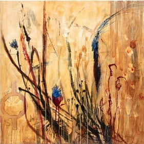 Allison Stewart, American/Louisiana b. 1941, ?Spartina IV?, acrylic on gallery-wrapped canvas, 47 x