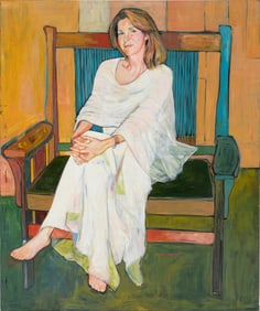 Rise Delmar-Ochsner, American/Louisiana 1944-2025, "For Queen Noor", acrylic on gallery-wrapped