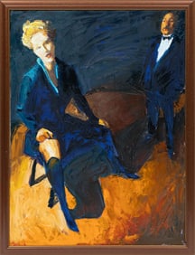 James Michalopoulos, American/Louisiana b. 1951, ?Blanche Augur?, oil on canvas, 40 x 30 in. (101.6
