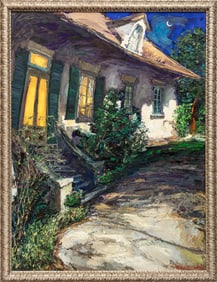 James Michalopoulos, American/Louisiana b. 1951, ?Shadow Pass?, oil on canvas, 48 x 36 in. (121.9 x