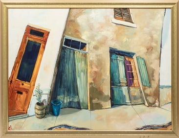 James Michalopoulos, American/Louisiana b. 1951, ?Collydia (NOLA Earth)?, oil on canvas, 36 x 48 in.