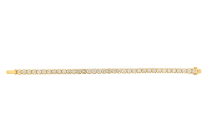 14 kt. Yellow Gold and Diamond Tennis Bracelet
