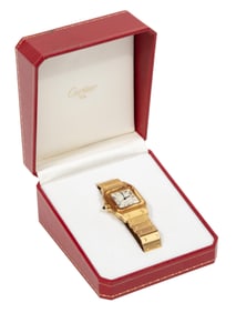 Cartier Santos 18k Gold Watch