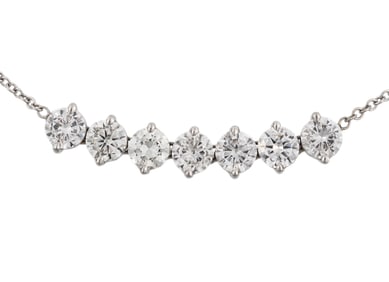 18 kt. White Gold and Diamond Necklace