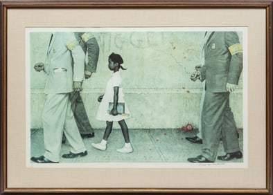Norman Rockwell, American/New York 1894-1978, ?The Problem We All Live With?, lithograph, 23 3/4 x