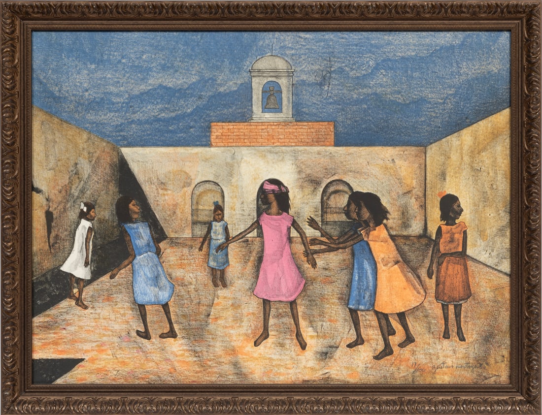 Gustavo Montoya, Mexican 1903-2003, ?Gallinita Ciega? and ?Ni?a en Violetas?, 2 lithographs, Sheets: (1 of 6)