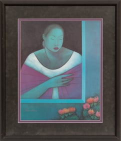 Nivia Gonzalez, American/Texas 1946-2017, ?Jardin de Noche? and "Mujeres con Trigo??, offset