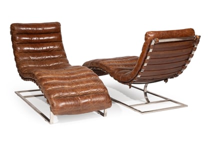 Pair of Restoration Hardware "Oviedo" Lounge Chairs