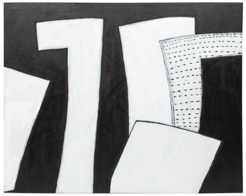 Kelly Caldwell, American/Illinois 20th c., "Abstract Composition", acrylic on gallery-wrapped