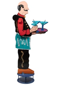 Frederick Prescott, American/New Mexico b. 1949, "Martini Butler", paint, neon, metal and mixed