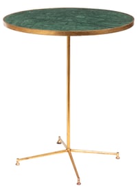Mid-Century Gilt Metal and Granite Side Table from the Frank Sinatra Suite at the Waldorf Astoria