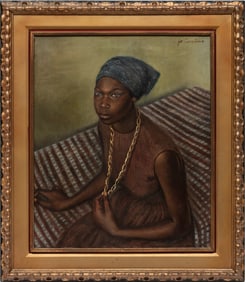 Jo Cantine, American/New York 1893-1987, ?Portrait of a Young Woman?, oil on canvas, 24 x 20 in. (61