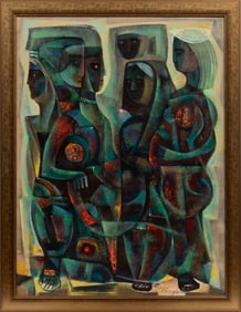 Charles Malcolm Campbell, American/Ohio 1905-1985, ?Gentile Witness?, oil on masonite, 40 x 30 in.