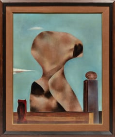 Charles Malcolm Campbell, American/Ohio 1905-1985, ?Patient Madonna?, oil on masonite, 30 x 24 in.