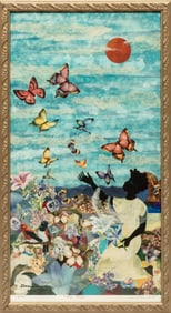 James Denmark, American/Florida b. 1936, ?Be Free?, lithograph on paper laid on foamcore, 34 x 18
