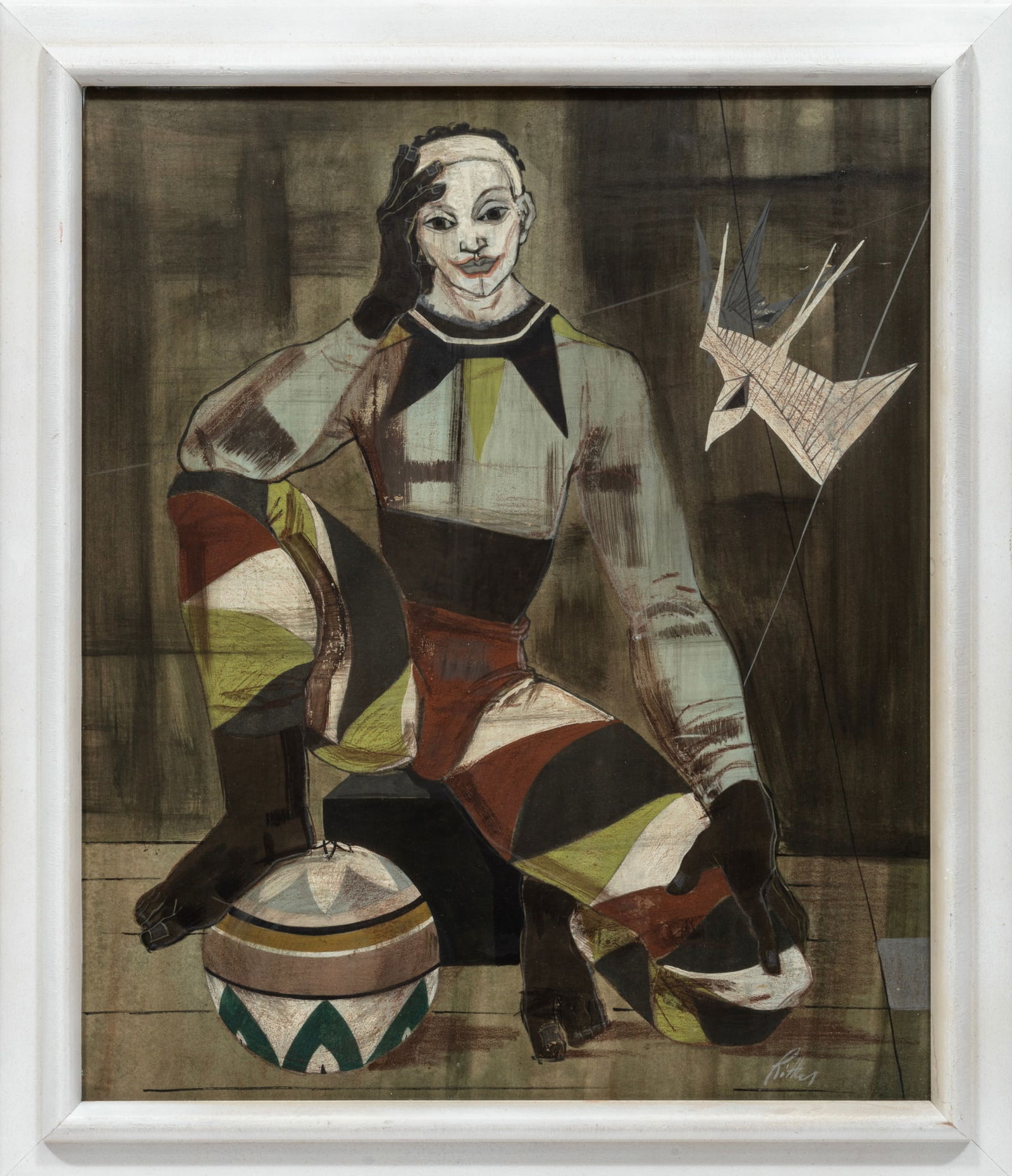 Robert Ritter, American/New York b. 1949, ?Harlequin?, oil on board, 23 1/4 x 19 1/2 in. (59.1 x (1 of 2)