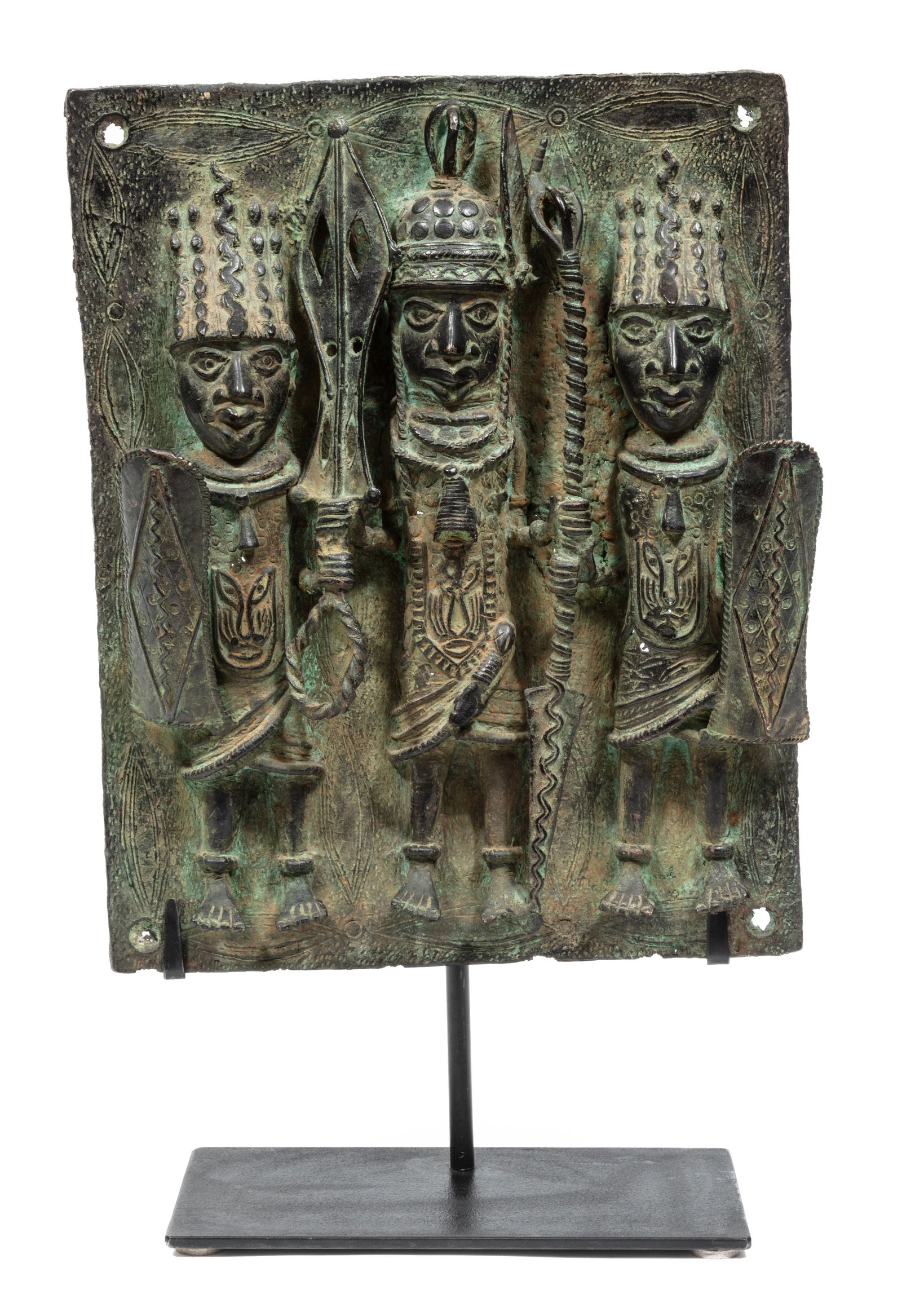African Bronze Relief Plaque (1 of 3)