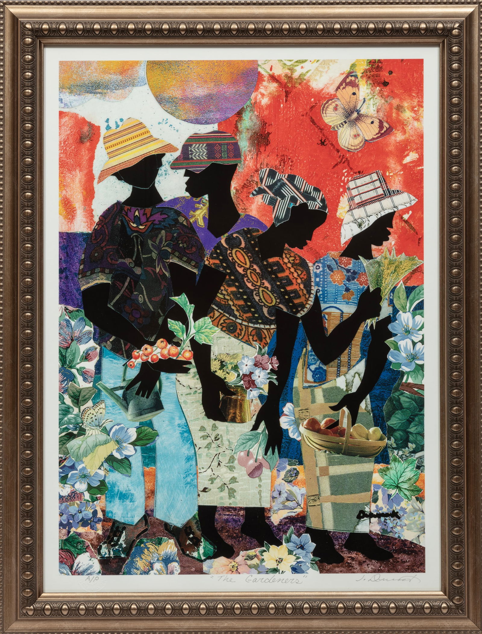 James Denmark, American/Florida b. 1936, ?The Gardeners?, lithograph, 28 x 20 in. (71.1 x 50.8 cm.), (1 of 4)