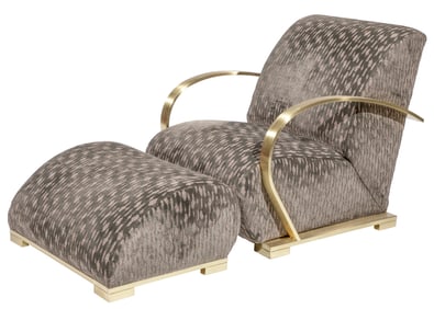 Milo Baughman for Thayer Coggin Lounge Chair and Ottoman